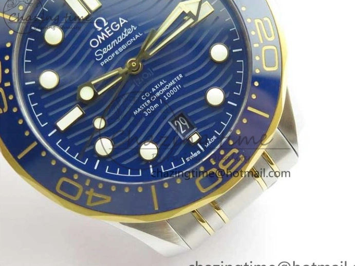 0503 2018 Seamaster Diver 300M SS YG VSF 1:1 Best Edition YG Bezel Blue Dial on SS YG Bracelet A Effortless 7897
